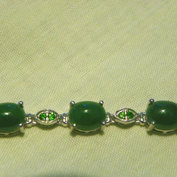 Burmese Jade Gemstone Earrings with Sterling Silver and Swarovski Crystal